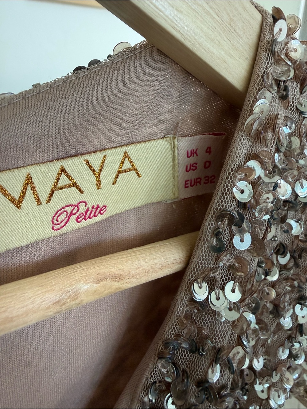 Maya Sequin Bodice Maxi Dress in Dusty Rose - Picture 2 of 2
